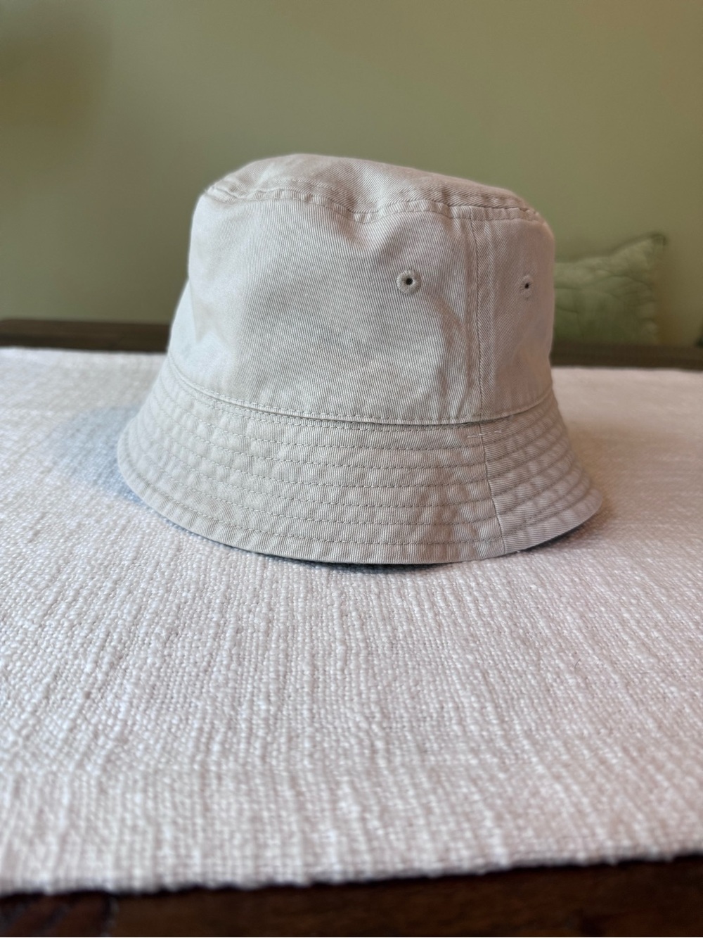 Neutral Cream Bucket Hat - Reversible